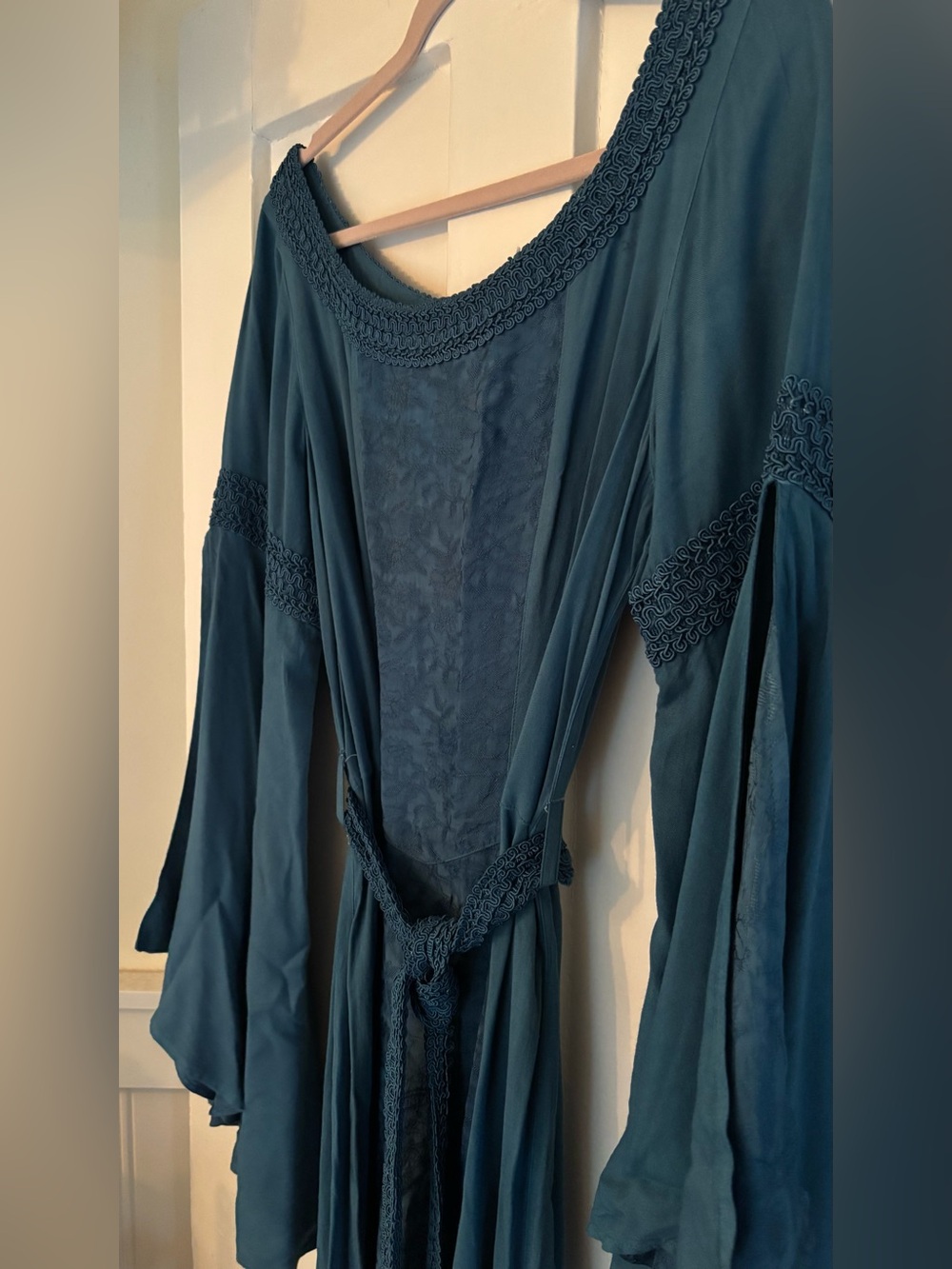 Holy Clothing Eowyn Maxi Renaissance Medieval Cosplay Ren Faire Corset Dress - Picture 5 of 8